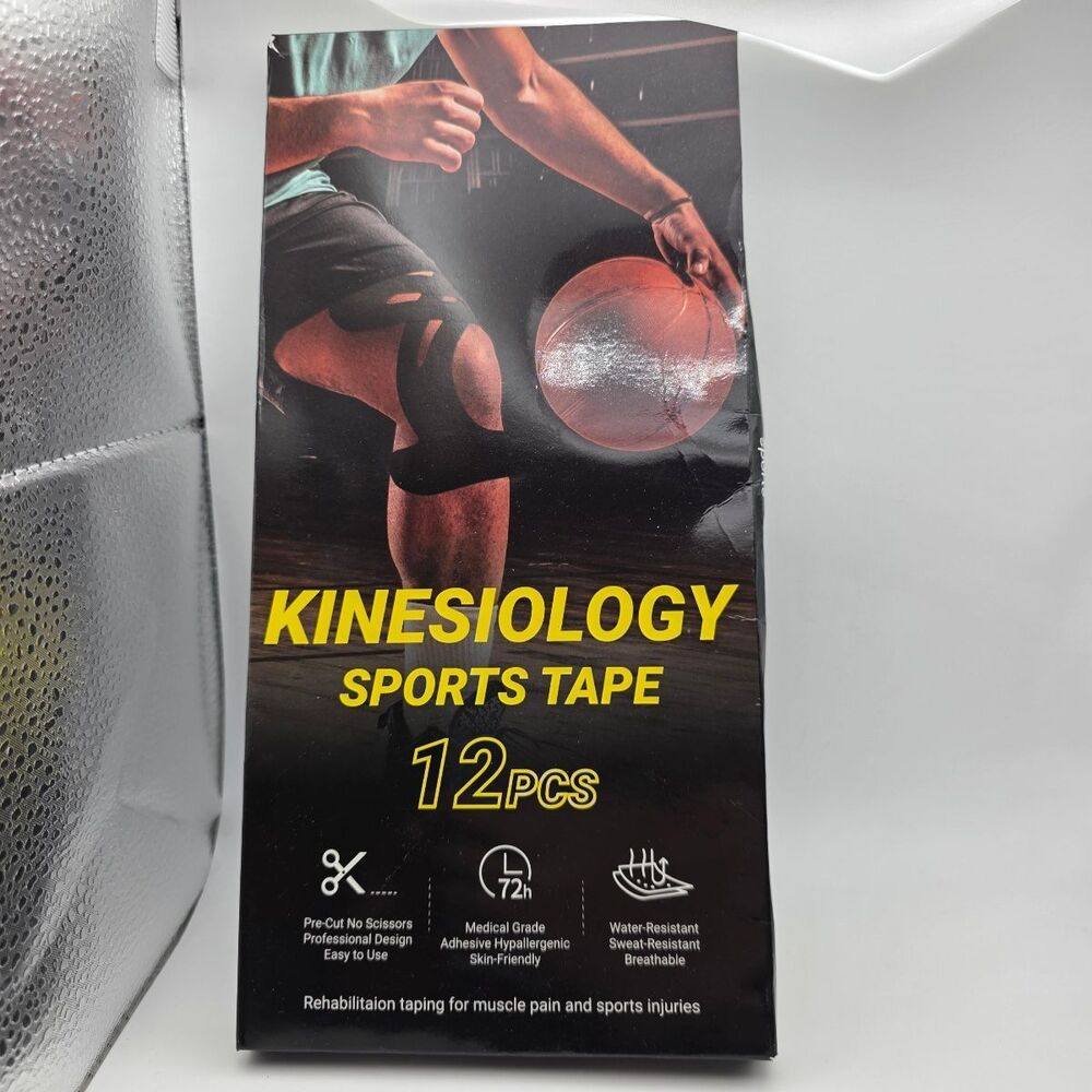 Kinesiology Sports Tape Pre-Cut 12 PCS Blue Medical Grade Sports Tape One Size
